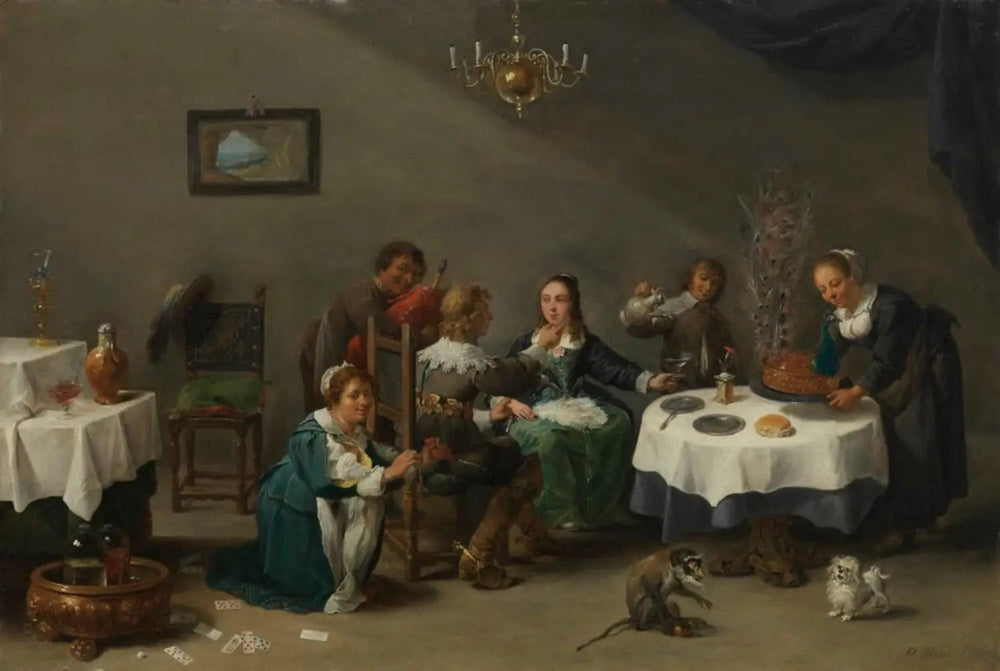 Der verlorene Sohn - David Teniers le Jeune image 1 copie peinte à la main à l’huile