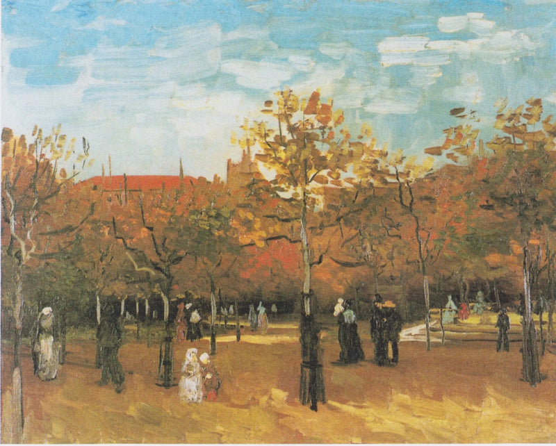 Ihmisiä kävelemässä puistossa - Vincent van Gogh