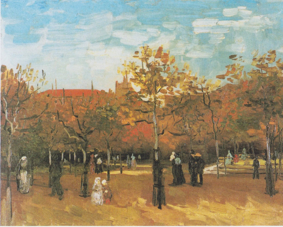 Ihmisiä kävelemässä puistossa - Vincent van Gogh