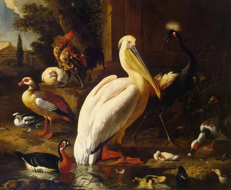 Linnut puistossa - Melchior de Hondecoeter