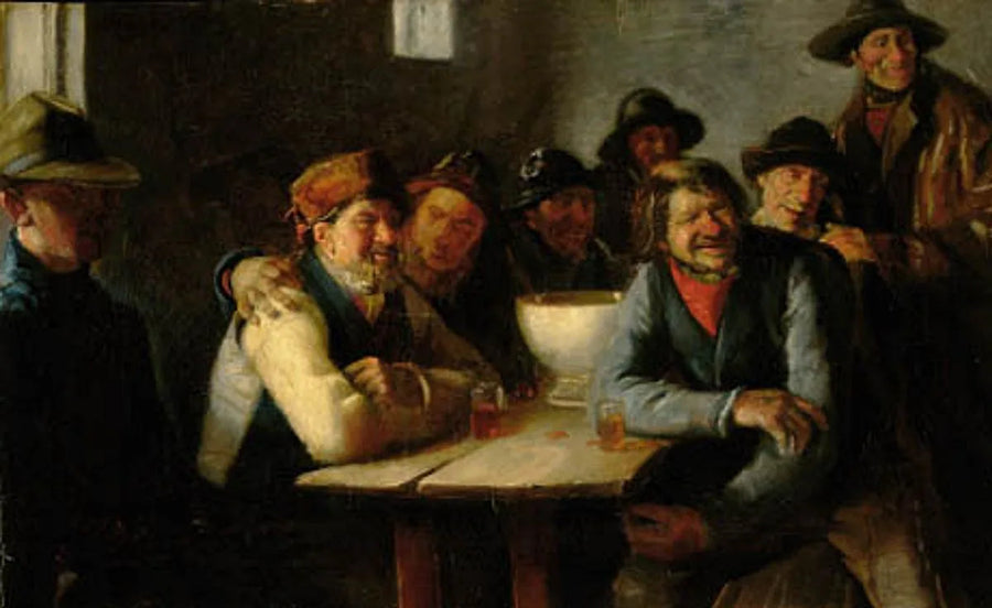 Kalastajia Punch-lammen ympäristössä. -Michael Peter Ancher