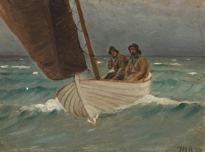 Kalastajat Skagenista palaavat kotiin. - Michael Peter Ancher