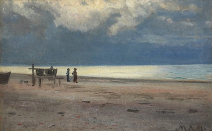 Kalastajia rannalla. -Michael Peter Ancher