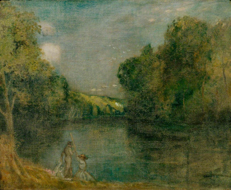 Hahmoja järven rannalla - Charles Conder