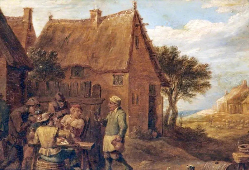 Rustresin edessä pubissa - David Teniers nuorempi