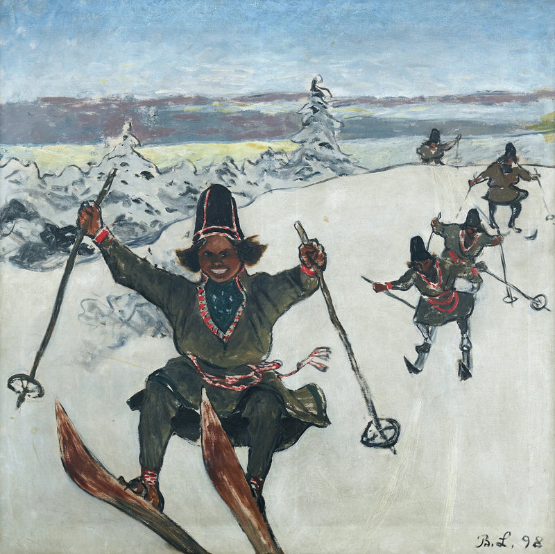 Sami suksilla - Bruno Liljefors