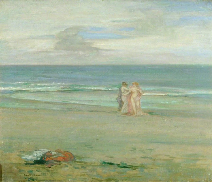 Siluetteja rannalla - Charles Conder