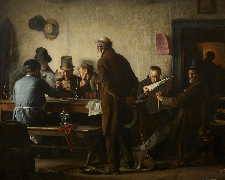Vanhuksia kapakassa. - Carl Heinrich Bloch