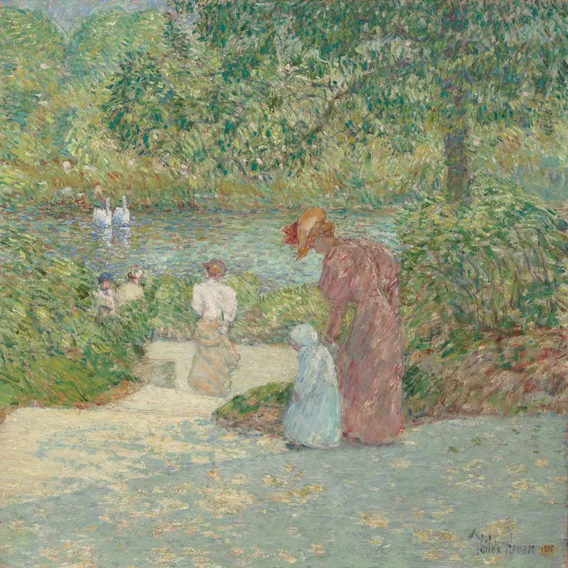 Laske portaat, Central Park - Childe Hassam