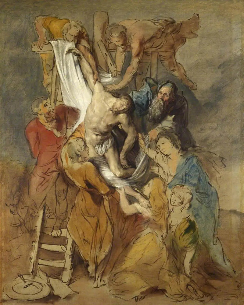 Ristiinnaulitseminen (inspiroidu Pierre Paul Rubensistä) - Thomas Gainsborough