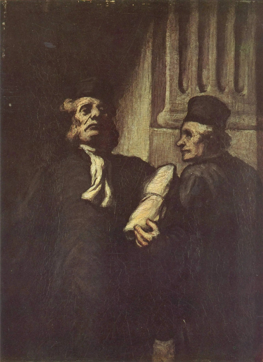 Kaksi lakimiestä - Honoré Daumier