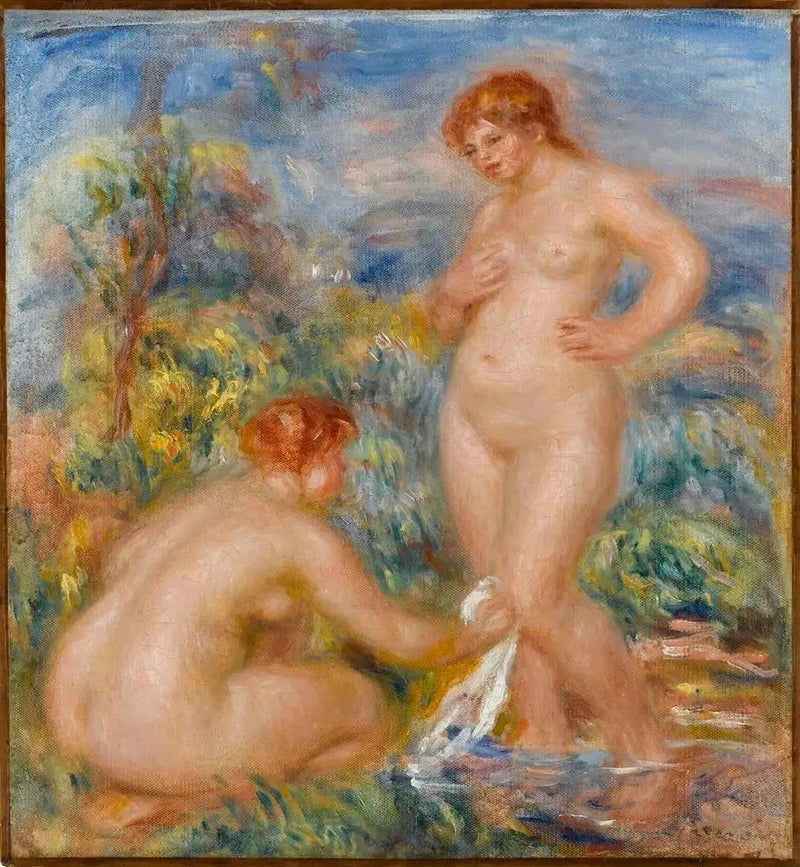 Kaksi kylpijää - Pierre-Auguste Renoir
