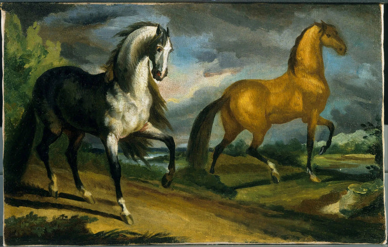 Kaksi hevosta - Théodore Géricault