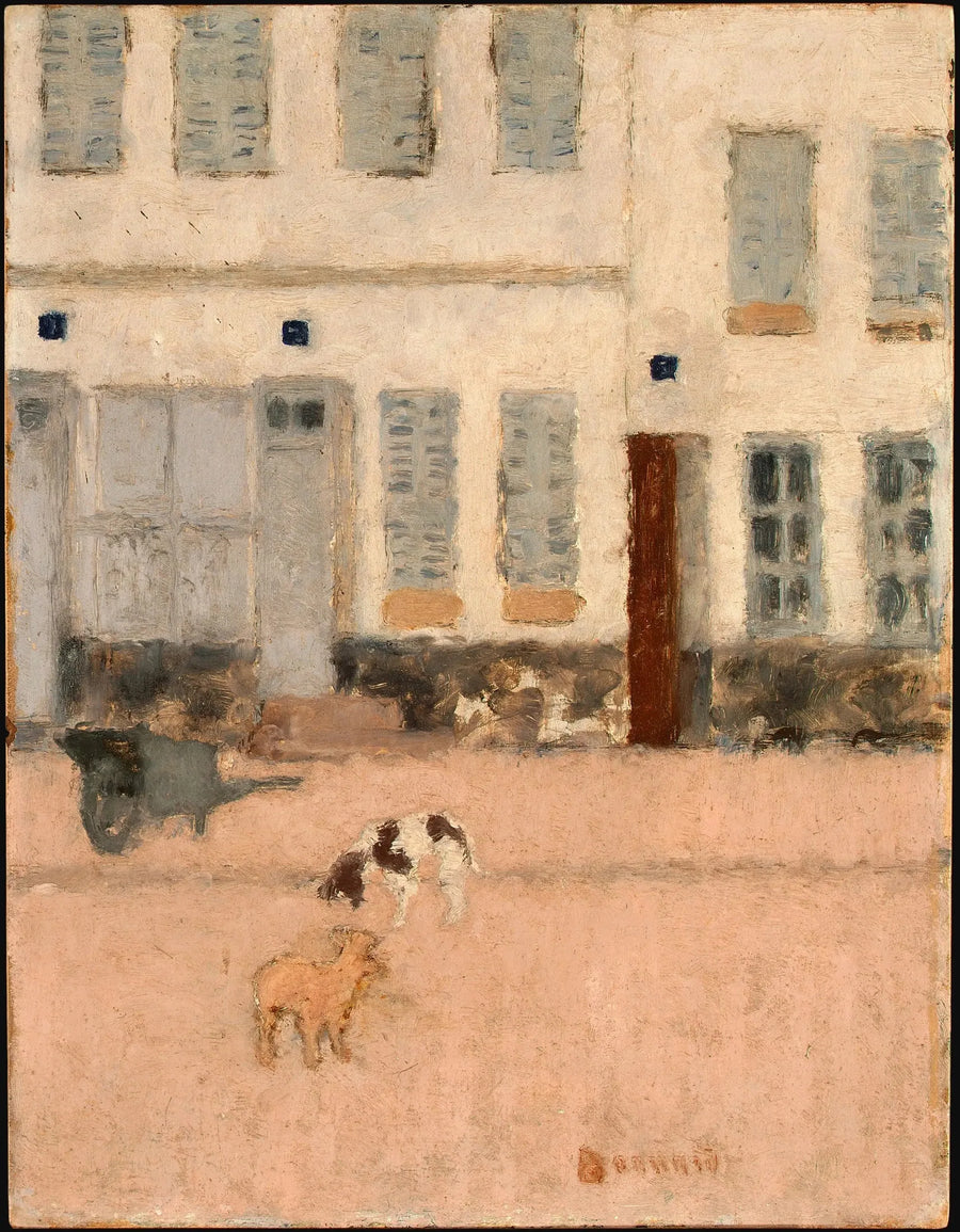 Kaksi koiraa autiolla kadulla - Pierre Bonnard