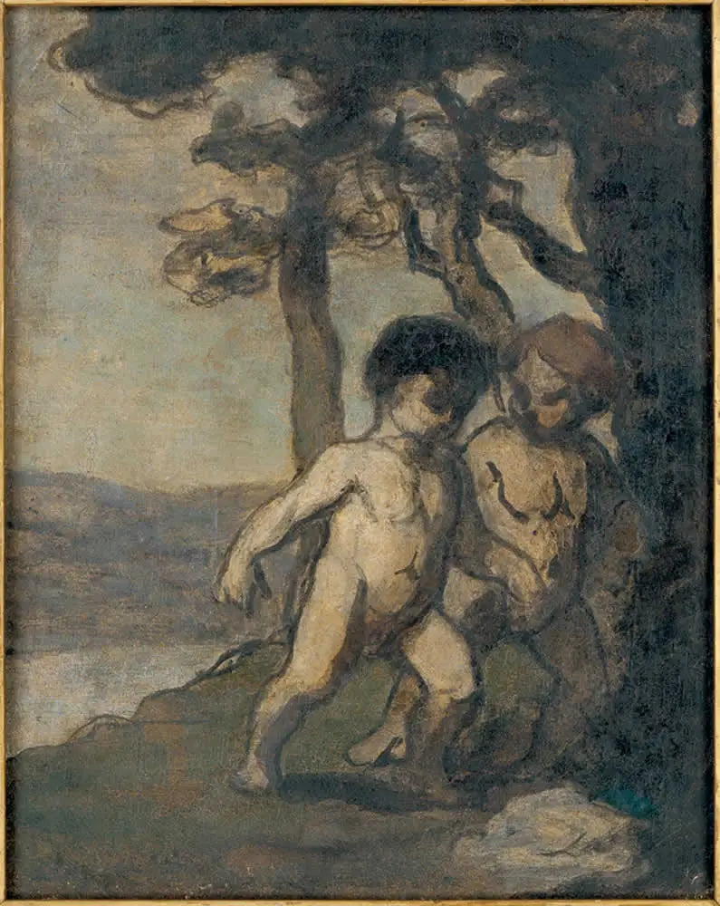 Kaksi lasta - Honoré Daumier