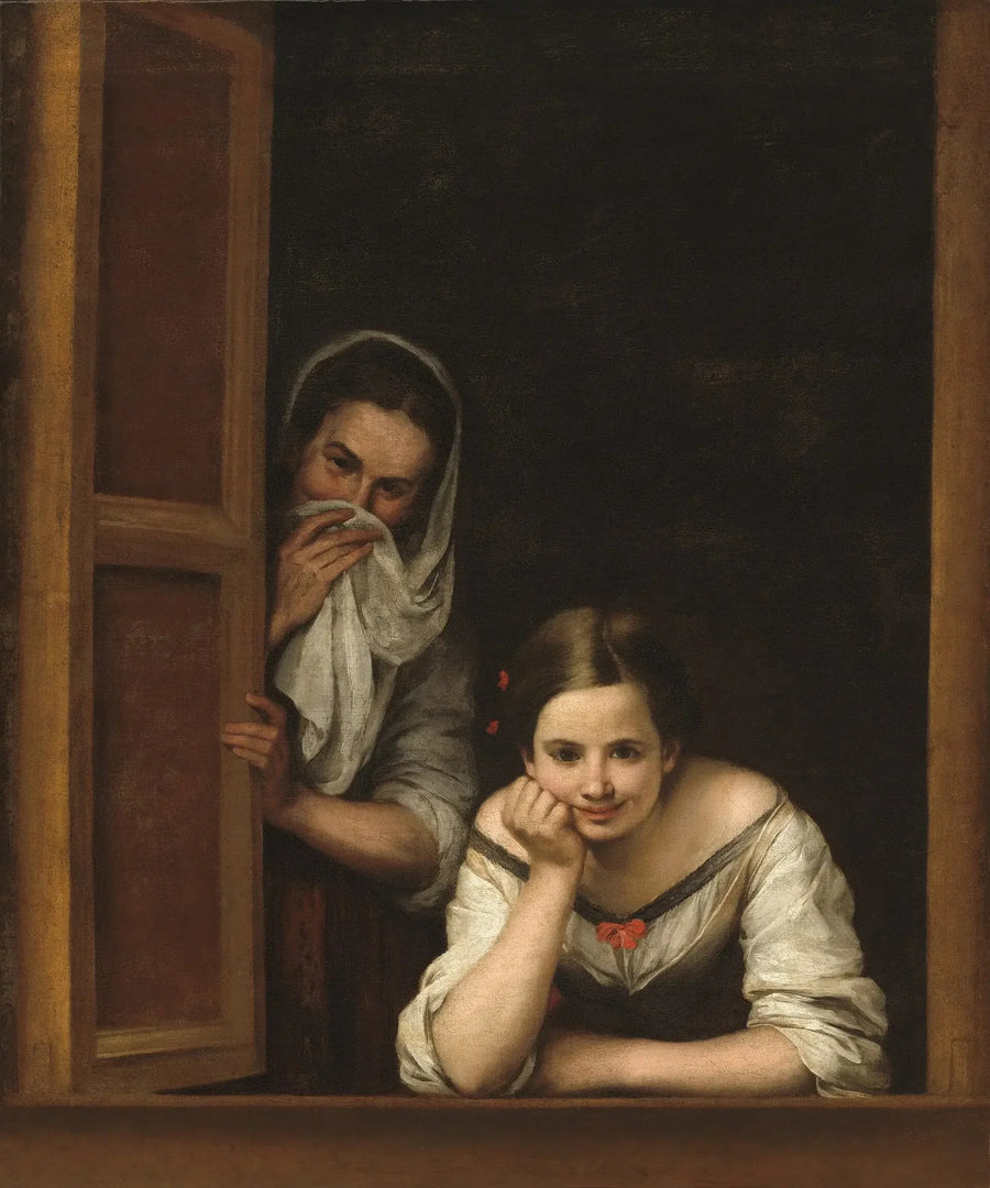 Kaksi naista ikkunassa - Bartolomé Esteban Murillo