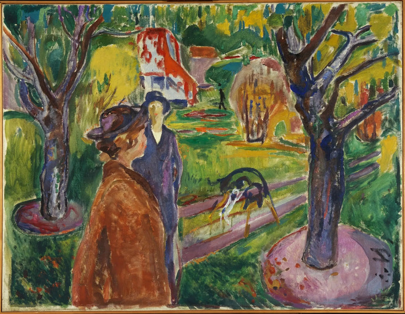 Kaksi naista puutarhassa - Edvard Munch