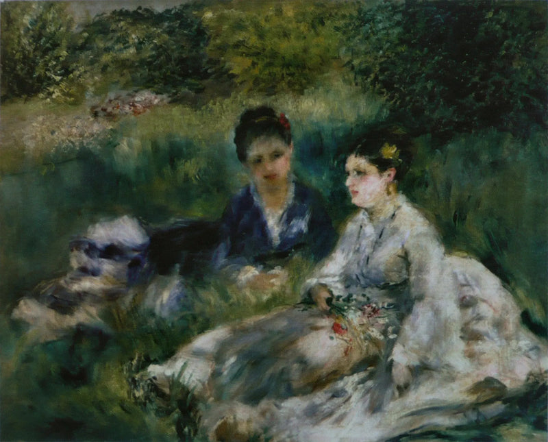 Kaksi naista nurmikolla - Pierre-Auguste Renoir