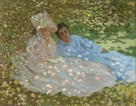 Kaksi naista puutarhassa - Claude Monet