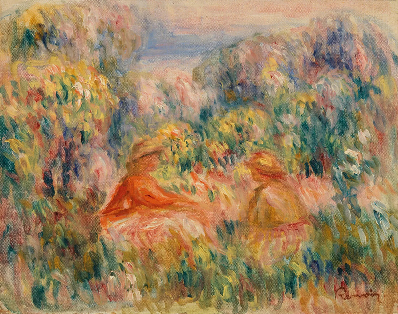Kaksi naista maisemassa - Pierre-Auguste Renoir