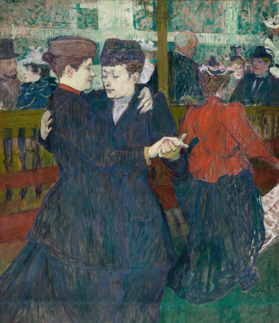 Kaksi naista tanssimassa Moulin-Rouge - Henri de Toulouse-Lautrec
