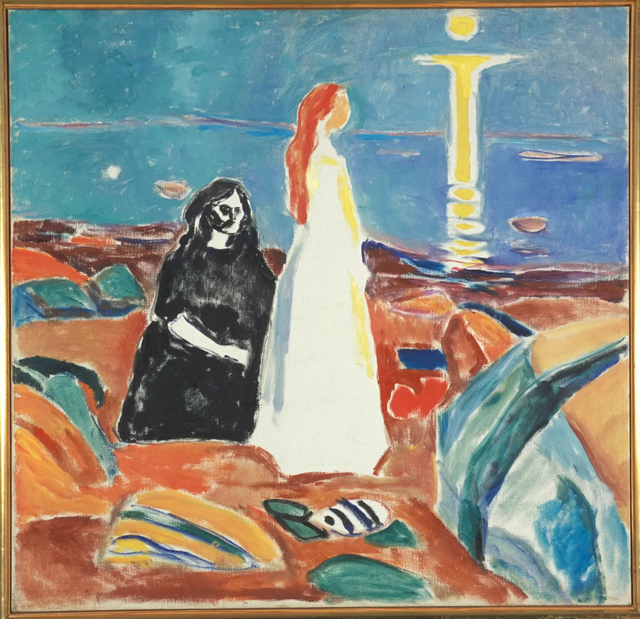 Kaksi naista rannalla - Edvard Munch