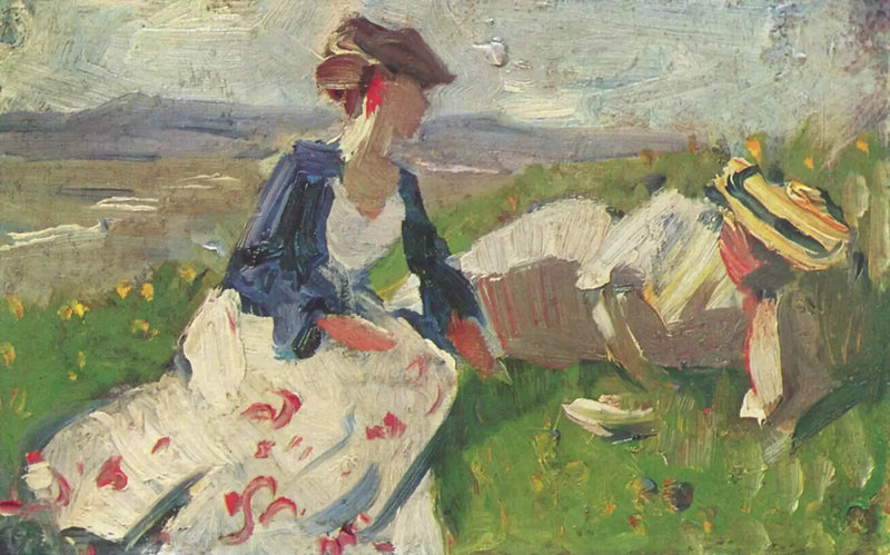 Kaksi naista kukkulalla - Franz Marc