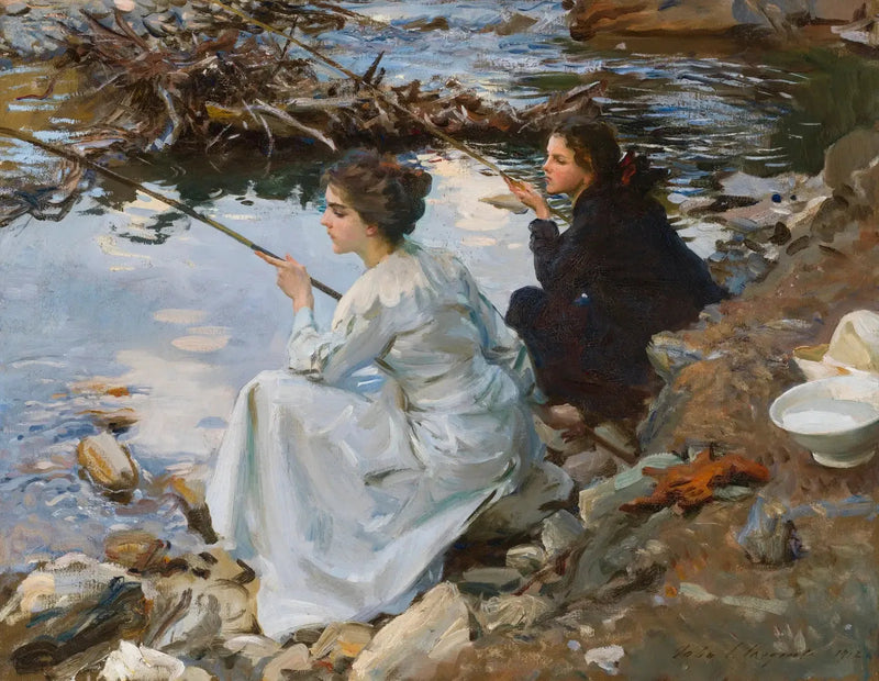 Kaksi tyttöä kalassa - John Singer Sargent