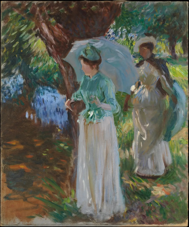 Kaksi tyttöä varjostimilla - John Singer Sargent