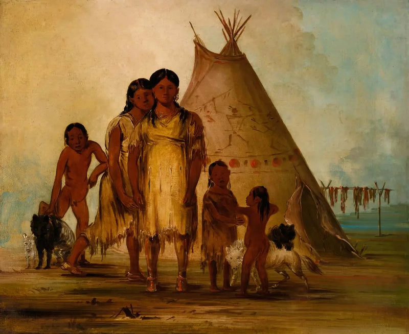 Kaksi cheyenne-tyttöä - George Catlin
