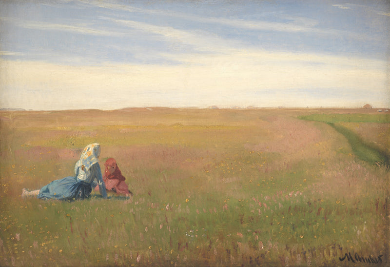 Kaksi tyttöä mestarissa. Kesäpäivä - Michael Peter Ancher