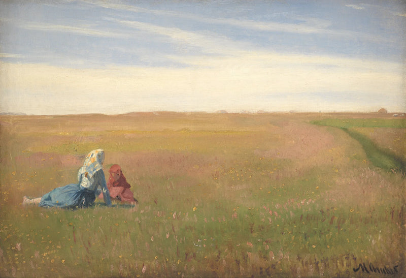 Kaksi tyttöä mestarissa. Kesäpäivä - Michael Peter Ancher