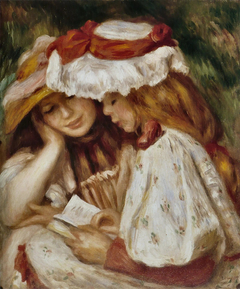 Kaksi tyttöä lukemassa - Pierre-Auguste Renoir