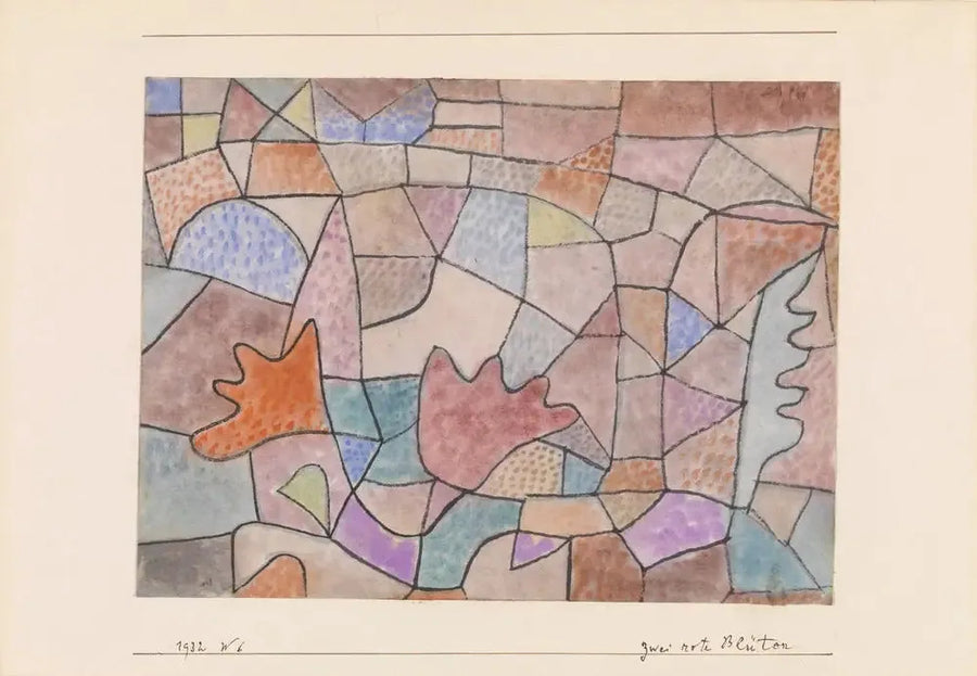 Kaksi punaista kukkaa (Zwei rote Blüten) - Paul Klee