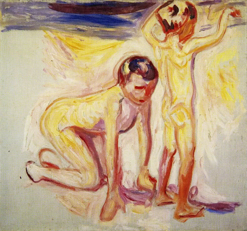 Kaksi poikaa rannalla - Edvard Munch