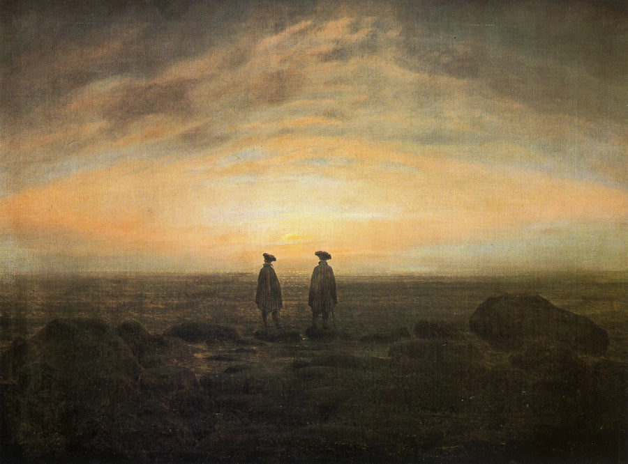 Kaksi miestä meren rannalla - Caspar David Friedrich