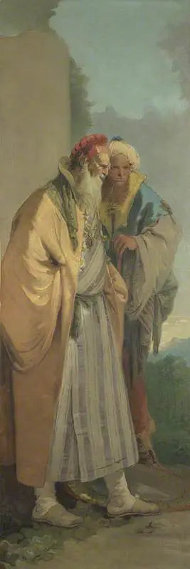 Kaksi miestä orientaliseen pukuun - Giovanni Battista Tiepolo