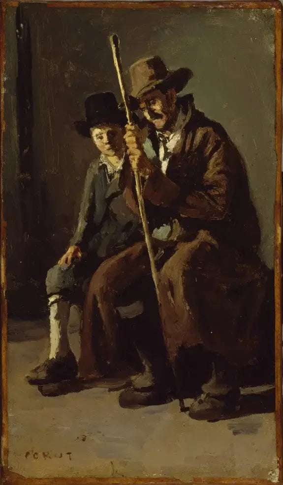 Kaksi italialaista - Jean-Baptiste Camille Corot
