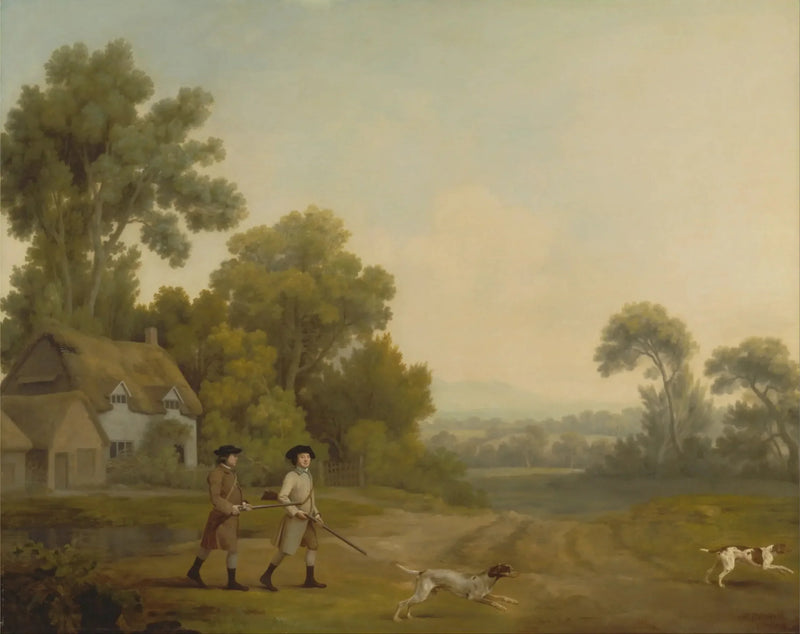 Kaksi herraa menossa ampumiseen - George Stubbs