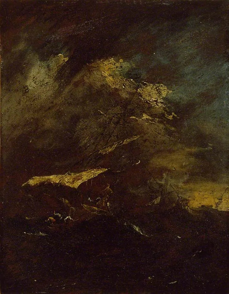 Kaksi laivaa myrskyssä - Francesco Guardi