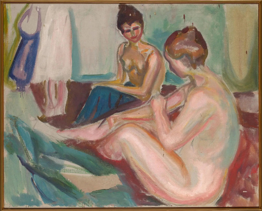 Kaksi istuvaa alastonta - Edvard Munch