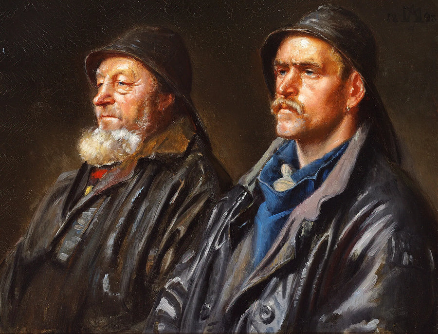 Kaksi kalastajaa Skagenista, Tanskasta. -Michael Peter Ancher