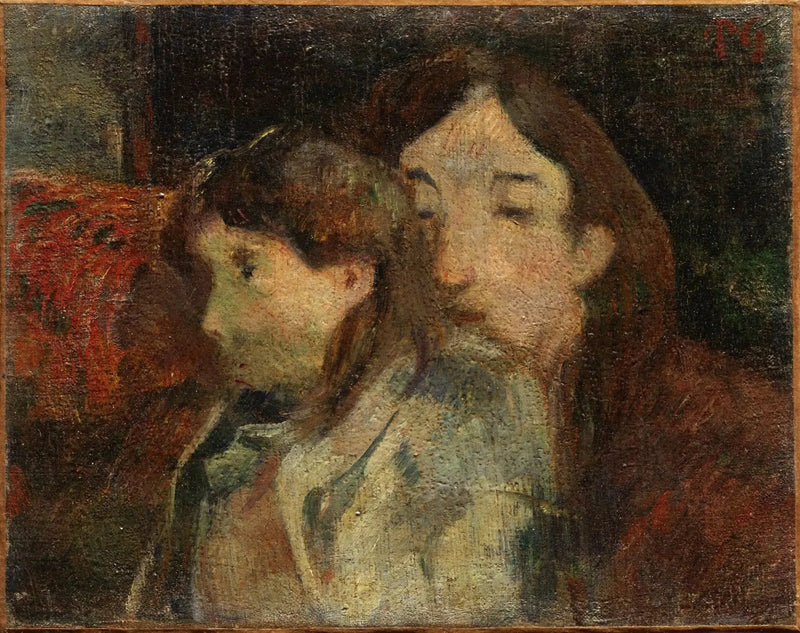 Kaksi hahmoa sohvalla, tai Taiteilijan näkemys - Paul Gauguin