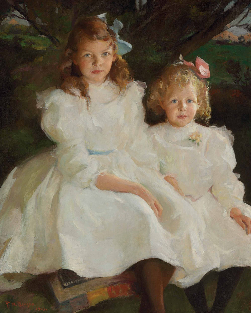 Kaksi pientä tyttöä - Frank Weston Benson
