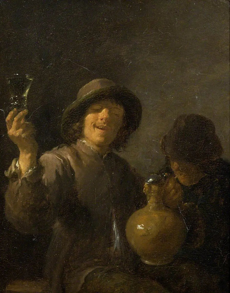Kaksi rähinöitsijää juomassa - David Teniers nuorempi