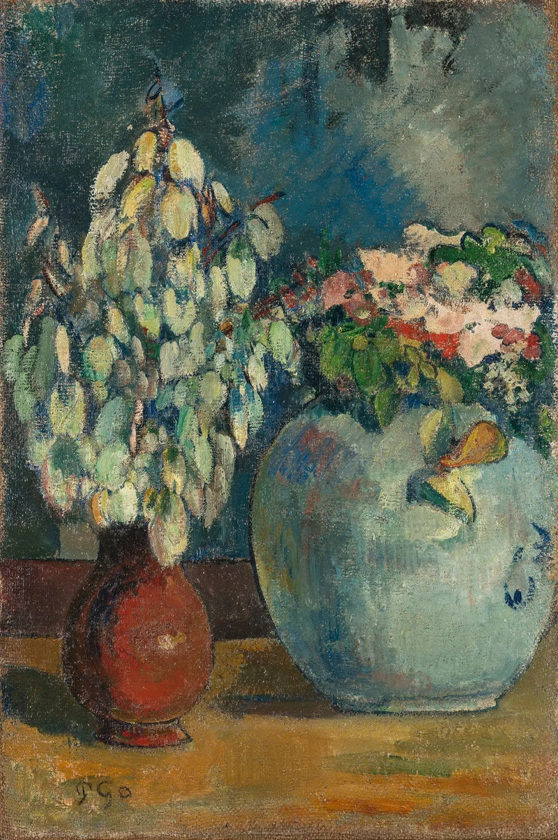 Kaksi kukkavaasia - Paul Gauguin