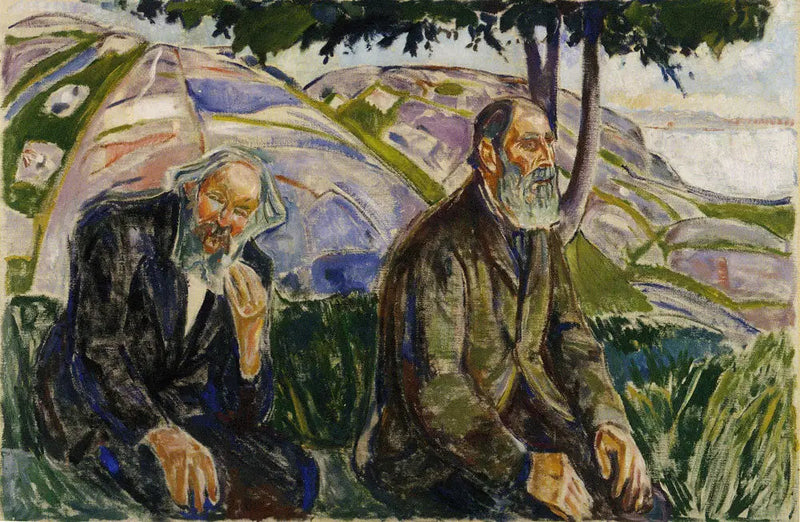 Kaksi vanhaa miestä - Edvard Munch