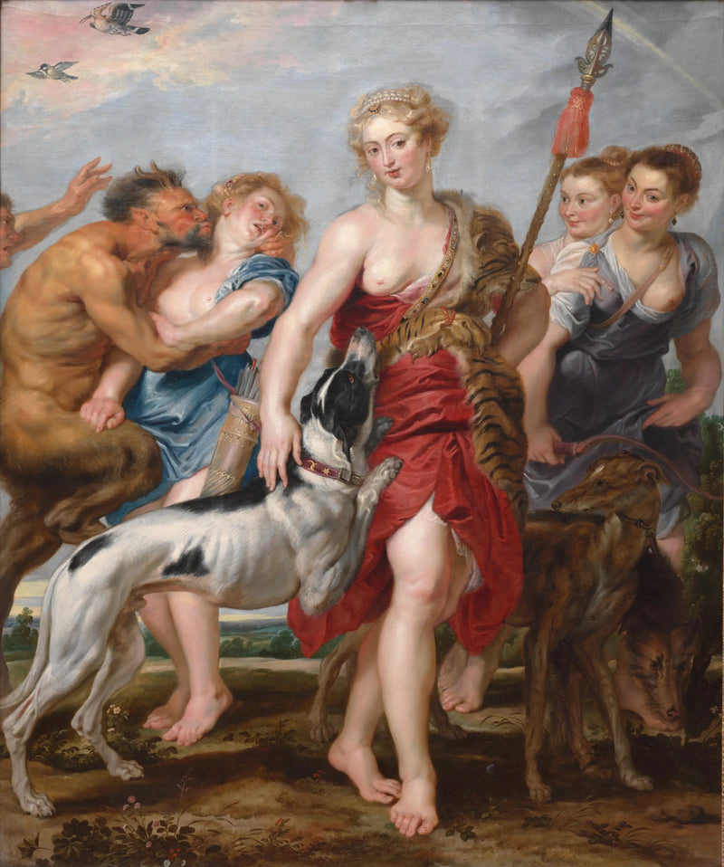 Diana ja naiivit, lähtö metsästykseen - Peter Paul Rubens