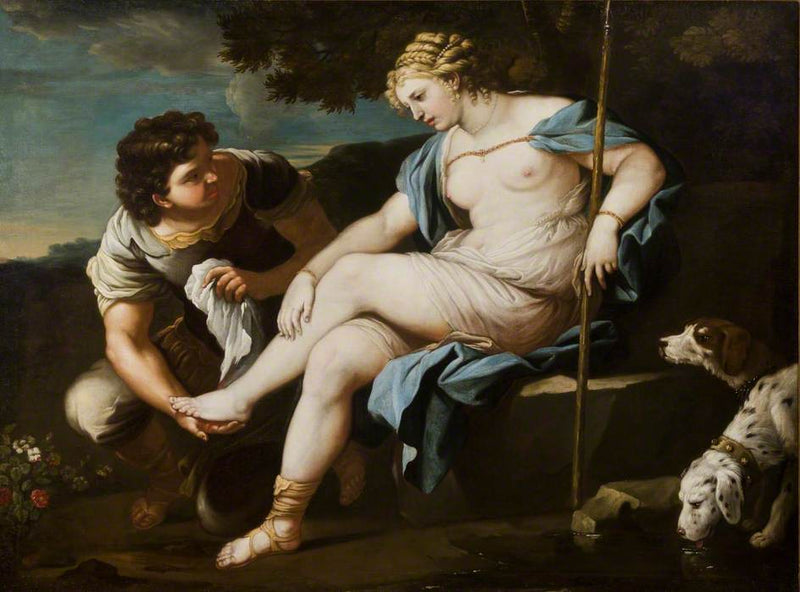 Diana lepää metsästyksen jälkeen - Luca Giordano