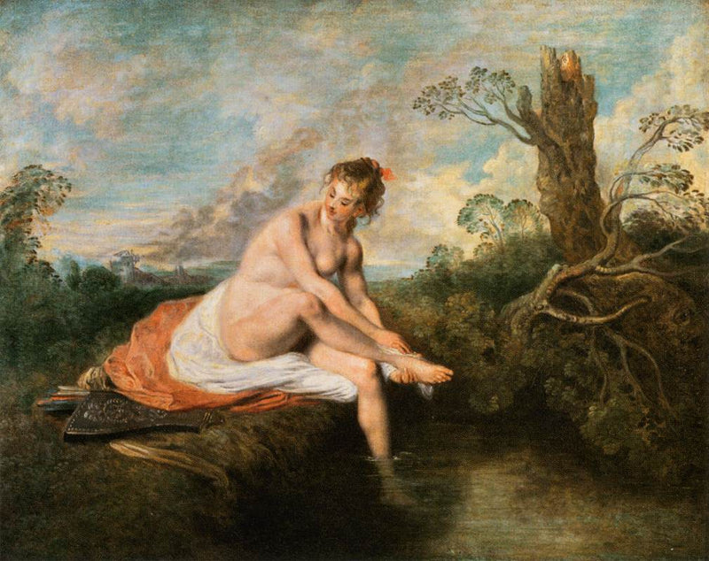 Diane kylvyssä - Antoine Watteau